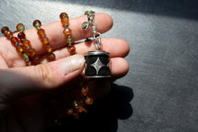 Load image into Gallery viewer, Magic Bell Necklace| Sterling Silver| Garnet &amp; Peridot Beads
