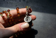 Load image into Gallery viewer, Magic Bell Necklace| Sterling Silver| Garnet &amp; Peridot Beads
