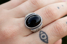 Load image into Gallery viewer, Signet Ring| .925 Sterling Silver| Black Onyx| Protection
