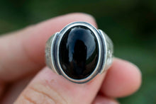 Load image into Gallery viewer, Signet Ring| .925 Sterling Silver| Black Onyx| Protection
