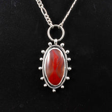 Load image into Gallery viewer, Fire Sprite Necklace| .925 Silver| Queensland Agate
