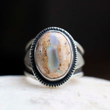 Load image into Gallery viewer, Opal Talisman Ring| Hand Engraved
