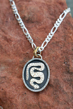 Load image into Gallery viewer, Serpent Talisman Necklace| 14k Gold &amp; .925 Silver| Protection
