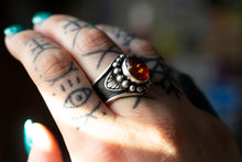 Load image into Gallery viewer, Amber Flower Power Ring
