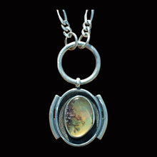 Load image into Gallery viewer, Fire Opal Talisman| Hand Engraved Peonies
