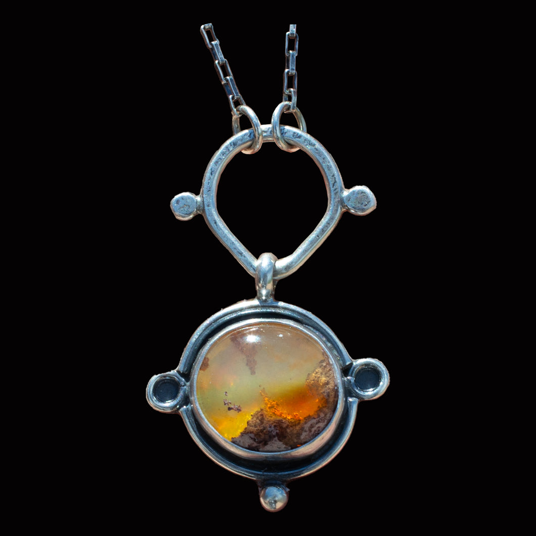 Nebula Opal Talisman Necklace| Sterling Silver