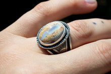 Load image into Gallery viewer, Opal Talisman Ring| Hand Engraved
