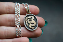 Load image into Gallery viewer, Serpent Talisman Necklace| 14k Gold &amp; .925 Silver| Protection
